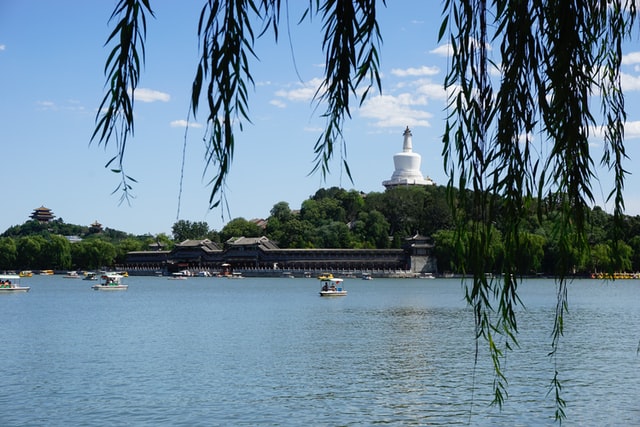 The White Dagoba on Qionghua Island in Beihai Park. Beihai is first out of Top 10 Rapidly Growing Cities in The World