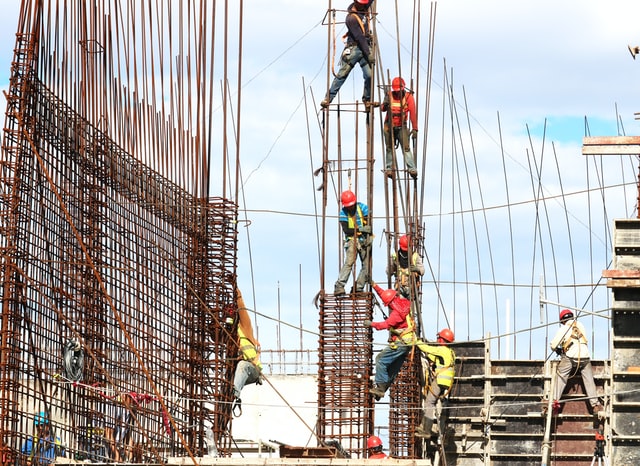 Workers working in construction site